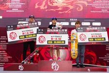 スケートボード国際オープンにて日本女子が表彰台を独占！岡本碧優が優勝！四十住さくら2位！中村貴咲3位！