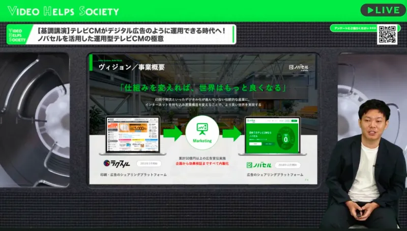 “動画”と“ビジネス”の国内最大規模イベント「VHS VIDEO HELPS SOCIETY」...