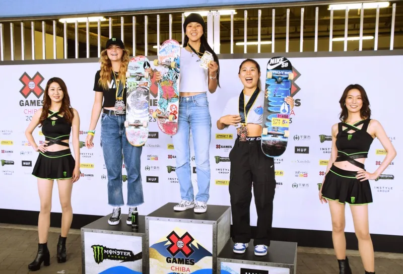 X Games Chiba2023スケートボード・パークで開心那が初の金メダル！藤井...