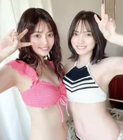 森日菜美、桃月なしことの水着ツーショットを公開！ファン「2人とも可愛すぎる！」「女神様！」