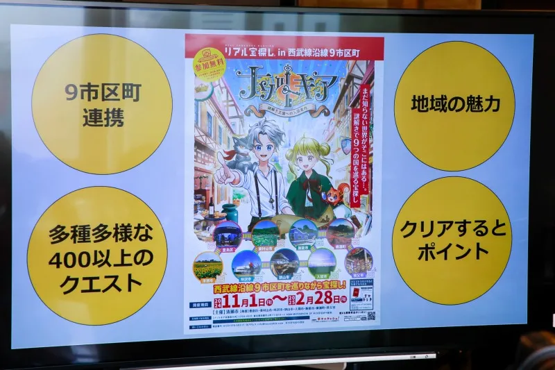 清瀬市など西武鉄道沿線の9市区町での大規模な宝探しイベント「ナゾトキ...