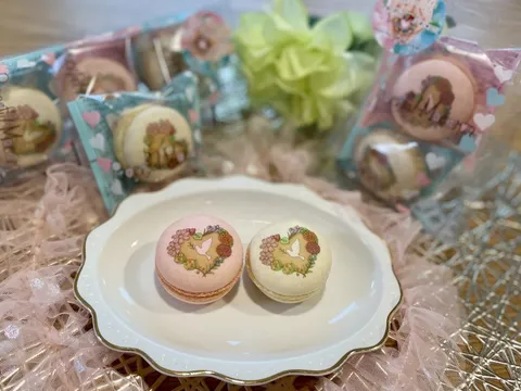 お菓子とアートで届ける「ありがとう」ブールミッシュの新作マカロンは“苺ショートケーキ”＆“カスタードプリン”味！