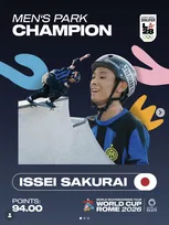 【WSTローマ2026パーク】櫻井壱世が男子日本勢で歴史的初優勝！長谷川瑞穂は史上最高得点V、開心那3位