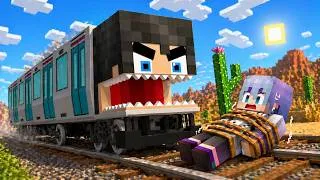暴走した人喰いすまない電車から逃げるマインクラフト【 マイクラ / マインクラフト 】