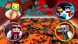 体力と手持ちが共有の『ネザー』で全員合流するまで終われません！【マイクラ】