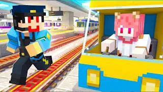 警察につかまるな！電車鬼ごっこ【マインクラフト】