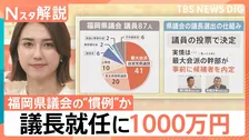 「弱みにつけこむカツアゲ」議長就任めぐり約2000万円、福岡県議会の元議長が告発 背景に“不透明”な金銭疑惑【Nスタ解説】