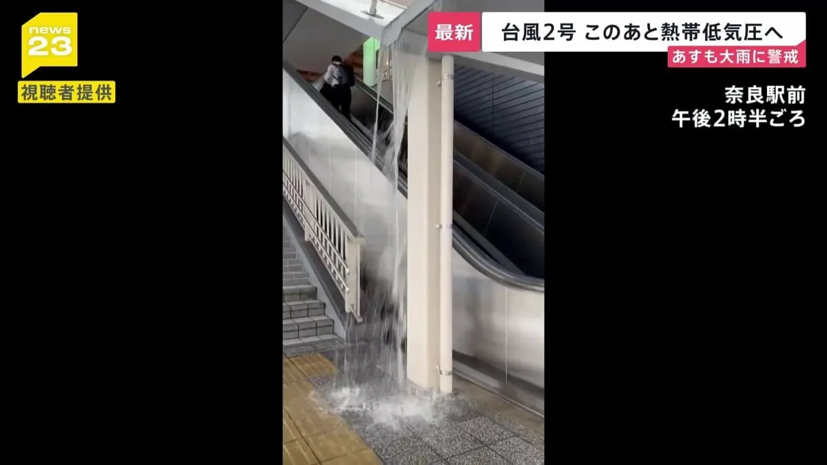 梅雨空戻った日本列島　各地でゲリラ豪雨…奈良公園のシカも“雨宿り” 台風2号→熱帯低気圧に変わる見込みも大雨に要警戒　7月～9月の“気温は高い”予報【news23】
