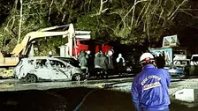 埼玉・ときがわ町の車の解体をする会社で火事　車数十台が焼けたほか火が近隣の山林にも燃え移る