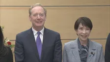 米マイクロソフト社長が高市総理を表敬訪問　日本に1.6兆円規模の巨額投資へ　AI分野などに3年間で　AIインフラ共同開発・サイバーセキュリティ強化など