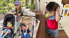 【 中川翔子 】　「秋のふたごお散歩気持ちいいね」双子との秋の散歩ショットを公開　「オーマイガー」の一発ギャグやこだわり手作り離乳食も明かす