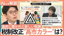 “高市カラー”税制に変化も、税制改正における8つの記号の意味、「異色の税調会長」幅広い要望を検討か【Nスタ解説】