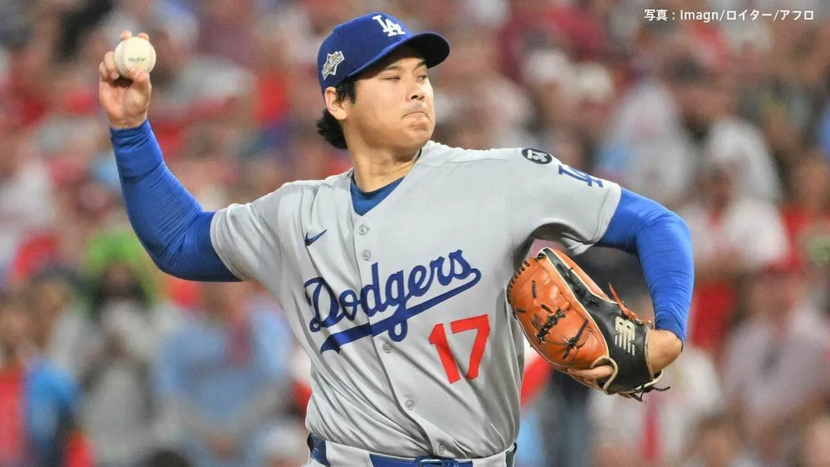 大谷翔平、PO初登板は6回3失点　最速163.1㎞　5回ピンチで本塁打王シュワーバーを三振　打線は7回T.ヘルナンデスの3ランで逆転
