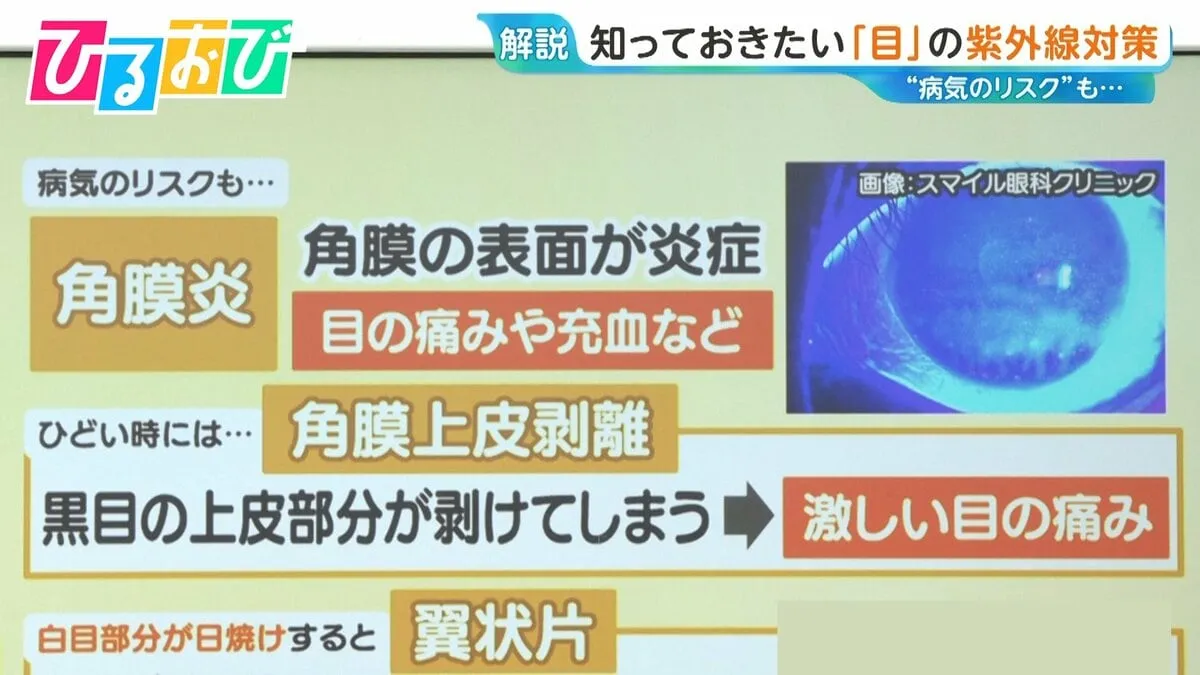 “目の日焼け”で体にシミが！？知っておきたい「目」の紫外線対策【ひるおび】