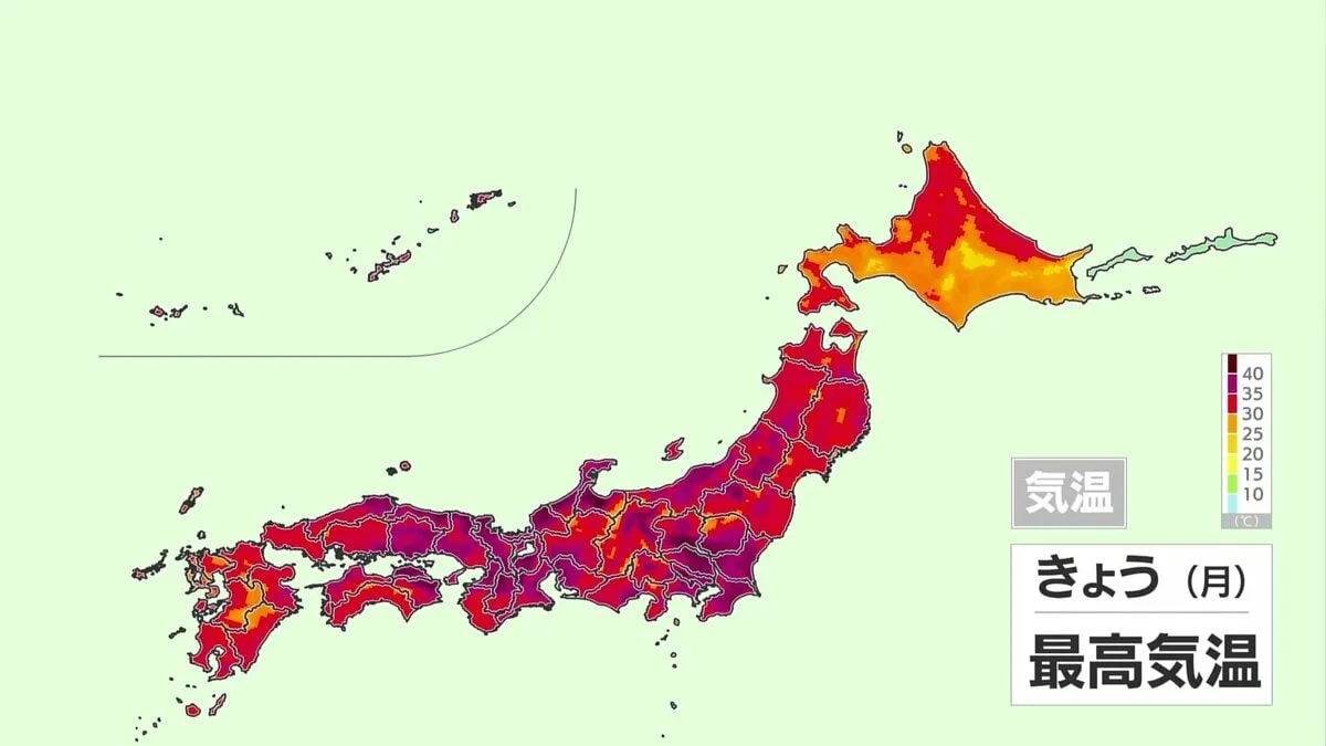 続く猛暑 午後は一段と気温上昇 関東や日本海側 東北北部などでは今夜からあす5日にかけ雨が激しく降るところも