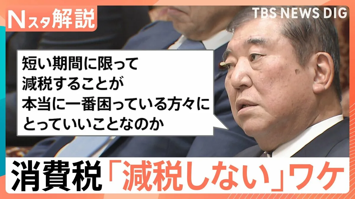 もうブレない？石破総理「減税しない」意向の背景に「効果と財源に疑問」？　野党は「物価高に無策」と猛批判【Nスタ解説】