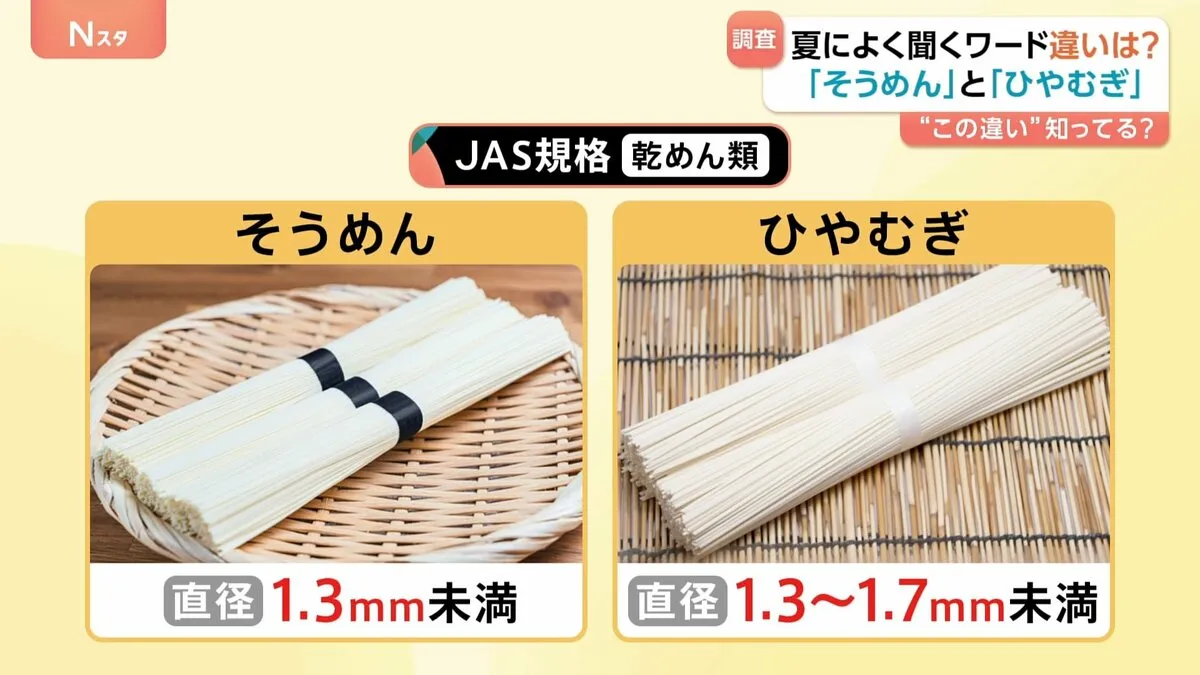 「そうめん」と「ひやむぎ」何が違う？ “夏によく聞くワード”の違いとは… 「カレー南蛮」と「カレーうどん」違いは“ネギ”ってホント？知って納得！