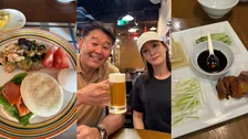 【 花田虎上 】　娘たちのゴルフ試合で三島へ　酸辣湯麺や北京ダック堪能「美味しかったです」　妻とビールで乾杯＆自宅の豪華朝食も公開