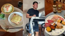 【 花田虎上 】　家族不在で“おひとり様”の1日「ひとり静かに夕食です」 　運動で汗流し寿司＆高級ウイスキーを堪能