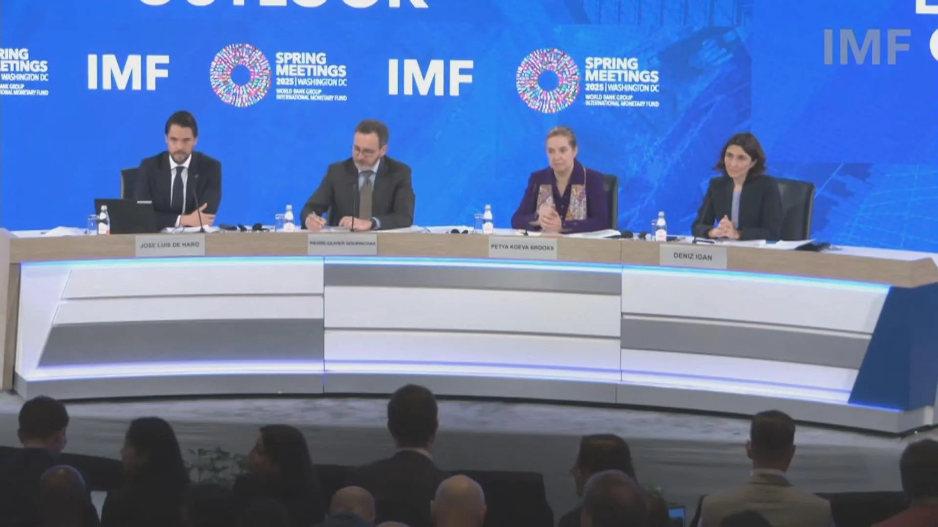 IMF 世界全体の成長率見通しを0.5ポイント引き下げ トランプ関税の影響見込む