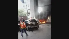 タイ・ バンコクで貨物列車が踏切で路線バスと衝突　バスは炎上 乗客ら8人死亡24人負傷