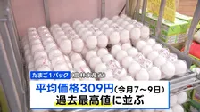 たまご309円・豚肉293円で過去最高値　農水省調査