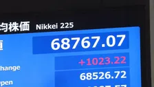 日経平均株価、一時1200円超値上がり　9日のニューヨーク市場の株高受け