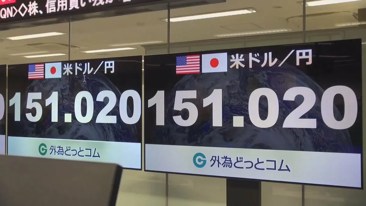 【速報】1ドル＝151円台　約半年ぶりの円安水準