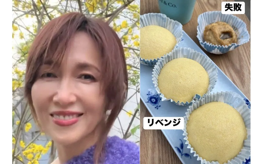 【 工藤静香 】　手作り「おやつ」の画像をアップ　「失敗」→「リベンジ」　両方を公開