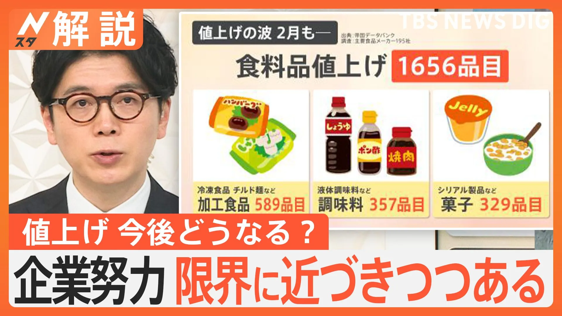 「値段を二度見した…」2月の食品値上げ1656品目　原材料高、物流費などが大きな要因　4月以降も…【Nスタ解説】