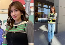 【 中川安奈 】 「大好きなデニムコーデ　たまにはこういうスタイルも」　映えスポットでロケの衣装を公開