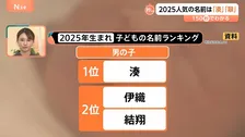 2025年人気の名前は「湊」「翠」　大正元年から続く調査で人気の名前は？【Nスタ解説】