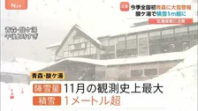 青森に大雪警報　今季全国初　酸ケ湯では積雪1メートル超　交通障害などに警戒