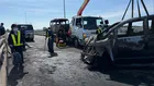 国道1号線の橋で2台の車が衝突・炎上で一時通行止め　午前9時すぎに交通規制は解除　神奈川・平塚市
