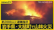「おとといも津波で避難したのに…」岩手・大槌町で山林火災…約2000人に避難指示　発生から約9時間後も延焼中【news23】