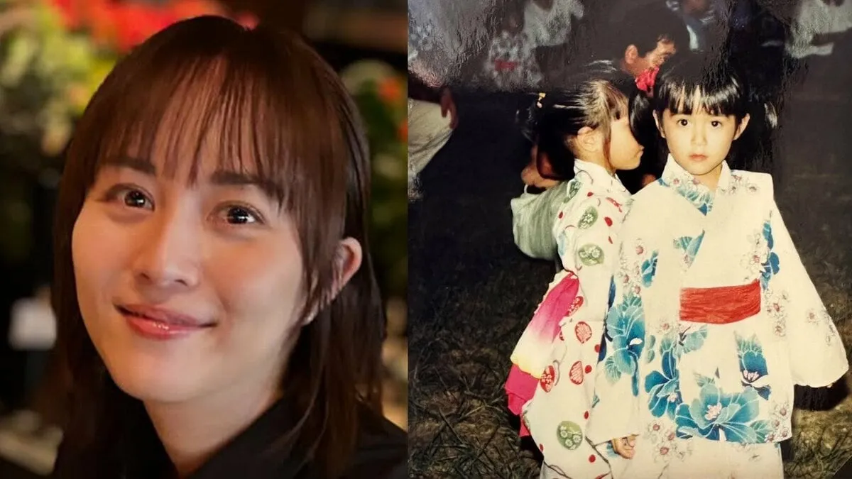【 比嘉愛未 】　「真っ直ぐに見つめる5才の私」幼少期の青い花柄と赤い帯の浴衣姿を公開　当時の素直な眼差しに自身も感慨