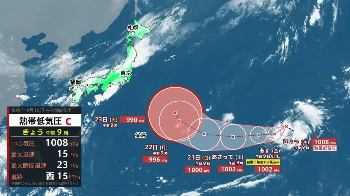 東京都心など関東で午後は雷雨　夜遅い時間帯も関東南部で再び雨　台風連続発生へ 来週後半以降に列島影響も
