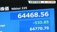 日経平均株価“一進一退”の展開　一時500円以上値下がりも+40円の6万5039円で午前の取引終了