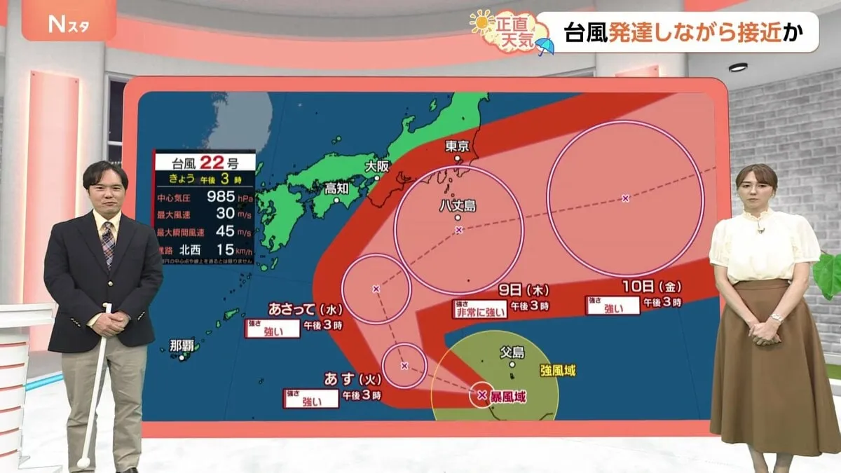 【10月7日 関東の天気】台風いつ、どこに向かう？
