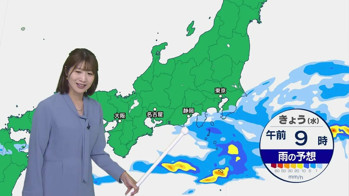 関東や東海の雨は朝まで　日中も雲多めでひんやり　あす再び前線通過で広く雨　天気は周期的に変化　土日の雨で一気に季節進む