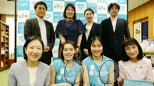バドミトン・中西貴映＆岩永鈴の“キエリン”ペア　表敬訪問で32年ぶり日本開催のアジア大会での優勝誓う