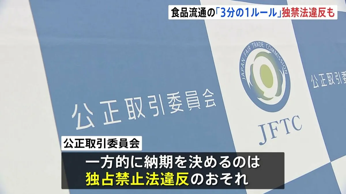 食品流通の商習慣「3分の1ルール」は場合により独禁法違反　公取委が見解