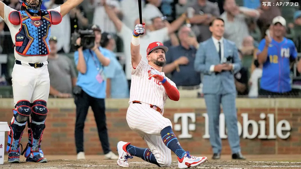 大谷翔平 1安打で先制点の起点に、試合はまさかの史上初“HRダービー”で決着！シュワーバー完璧3発でMVP、ナ・リーグが勝利