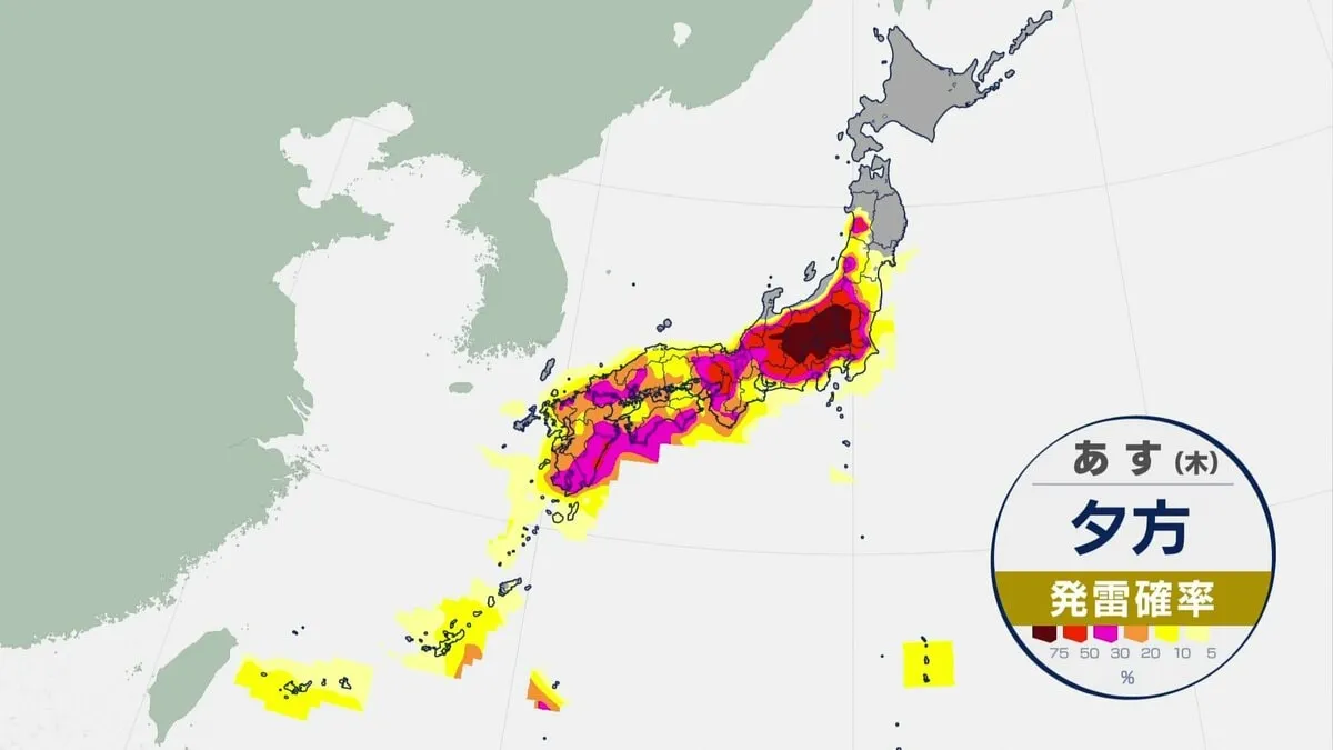 【あす（10日）関東は帰宅時間帯に注意】梅雨前線の影響 東北では朝から 関東は昼頃から雨の降る所も 夕方は大気の状態が“非常に不安定”【1時間ごとの雨のシミュレーション】