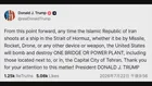 【速報】トランプ大統領「ホルムズ海峡で船舶を攻撃すれば橋や発電所を1か所爆撃する」イランに警告