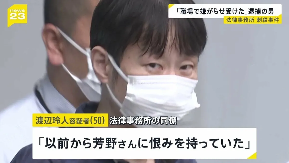 「サンシャイン60」にある法律事務所で従業員男性刺殺事件　渡辺玲人容疑者は「以前から恨みを持っていた」と供述