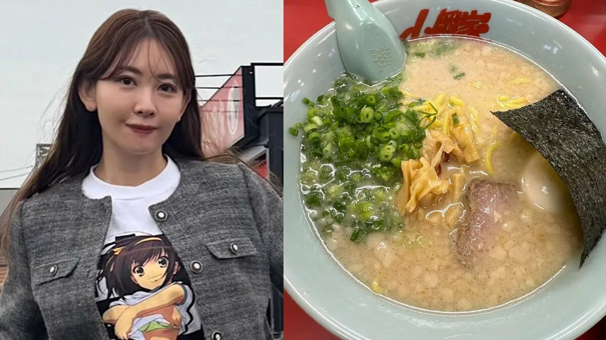 【 小嶋陽菜 】　休日のオフショットを公開　「ラーメン山岡家」でラーメン堪能　Ｔシャツにはアニメ『涼宮ハルヒの憂鬱』のキャラクター