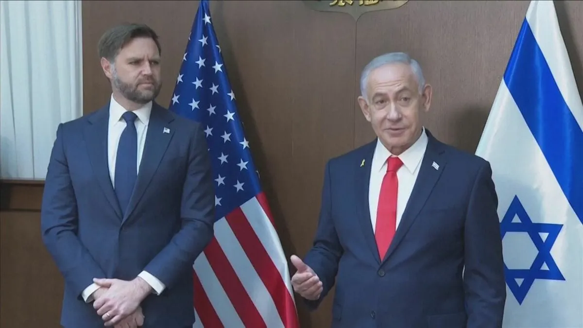 イスラエル首相が米副大統領と会談　和平計画の前進に前向き姿勢もガザ統治めぐり溝か