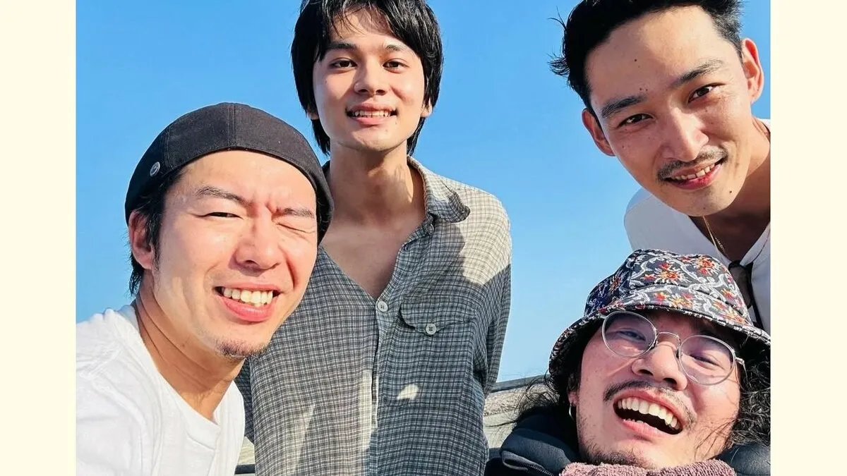 【 清原翔 】北村匠海＆上村柊平＆映画撮影監督の今村圭祐氏とともに「懐かし楽しかったー！」青空のもと再会に笑顔