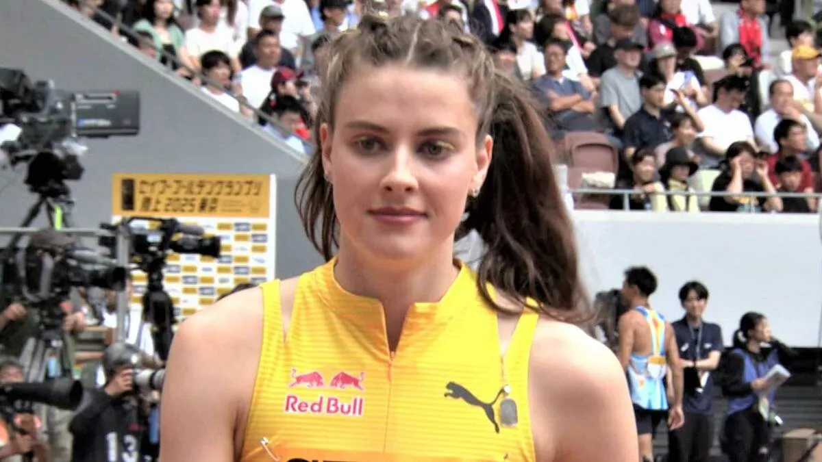 女子走高跳 “世界女王”マフチクが1m96で優勝、1回の跳躍でV決定 高めのツインテールでファンを魅了